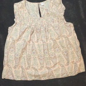 Sleeveless top with pleating , ruffles